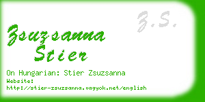 zsuzsanna stier business card